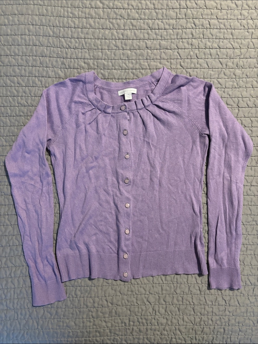 New York & Company Light Purple Women’s Button-Front Cardigan, XS, Like New